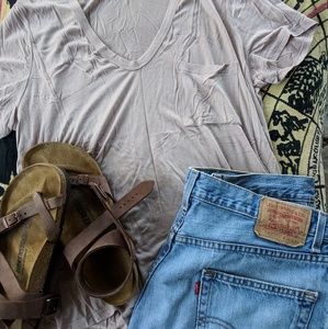 Blush colored super soft tee